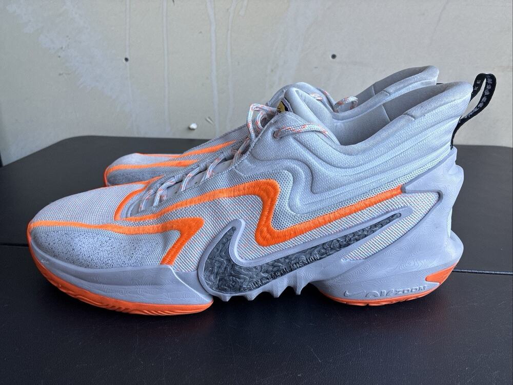 Nike Cosmic Unity 2 Basketball Shoes Wolf Grey Orange Men's 17 DH1537-004